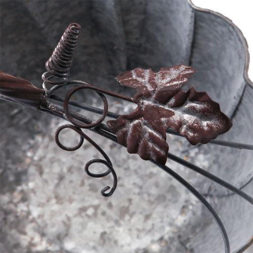 Artikel Plantskål metall pumpa dekorativ kruka zink Ø21/30cm set med 2 delar