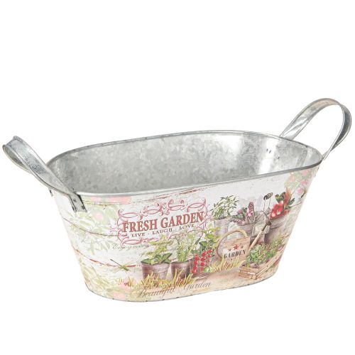Artikel Metallkruka oval Fresh Garden 34,5x14x15,5cm