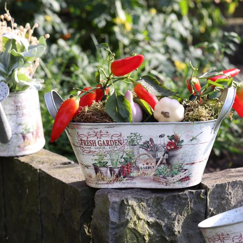 Artikel Metallkruka oval Fresh Garden 34,5x14x15,5cm