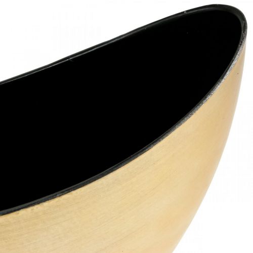 Floristik24 Växtskål oval dekorativ skål jardiniere guld 24×10×15cm