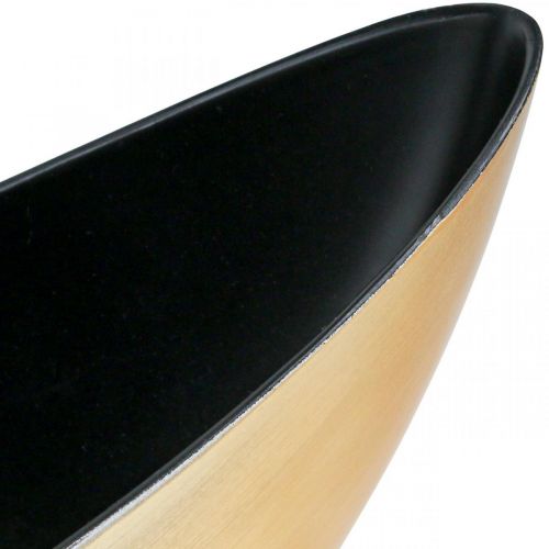 Växtskål oval dekorativ skål jardiniere guld 39×12×13cm