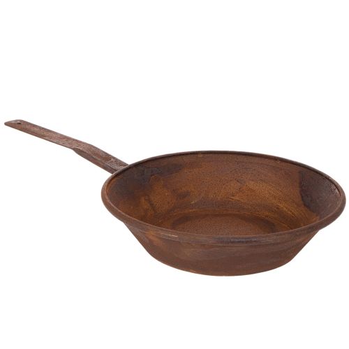 Planteringsbricka, rostfärgad panna med handtag, metallkruka, Ø31cm köpa | Floristik24.se
