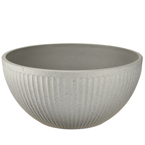 Växtskål, melerad grå plast, Ø35 cm, H16,5 cm