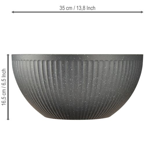 Artikel Växtskål plast antracit Ø35cm H16,5cm