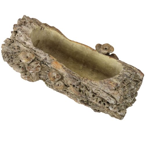 Planteringslåda gjuten sten trädstam med svampar 36×18×12,5 cm