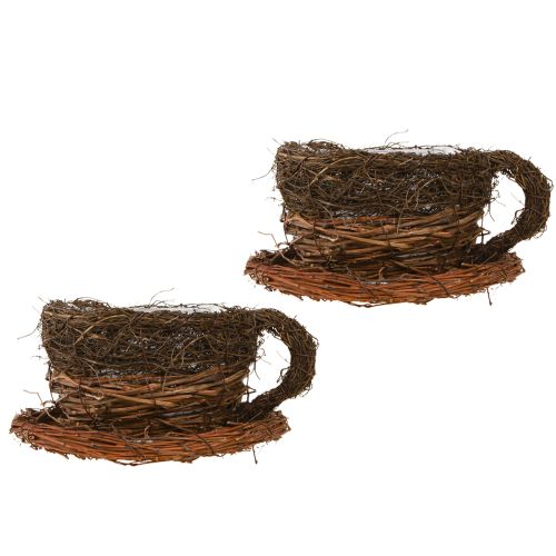 Artikel Växtskål kopp halmrankor naturlig brun Ø20cm 2st