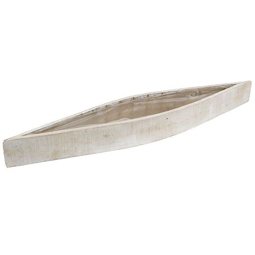 Floristik24 Planterskål i trävit 79cm x 14cm x 7,5cm