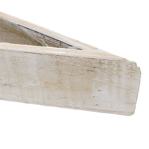Floristik24 Planterskål i trävit 79cm x 14cm x 7,5cm