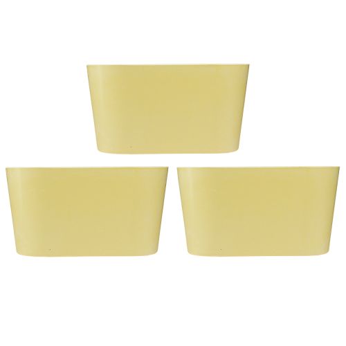 Artikel Växtskål oval gul dekorskål plast 20×10×11cm 3st