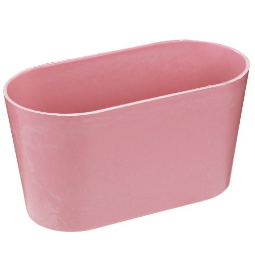 Artikel Växtskål oval rosa dekorationsskål plast 20×10×11cm 3st