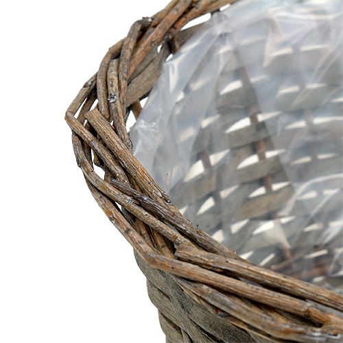 Floristik24 Växtskål rund grå Ø30cm H16cm 1st
