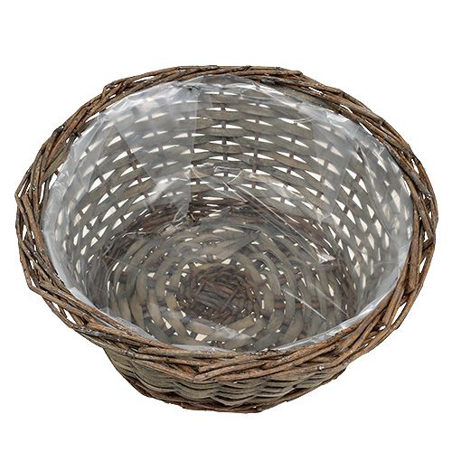 Floristik24 Växtskål rund grå Ø30cm H16cm 1st