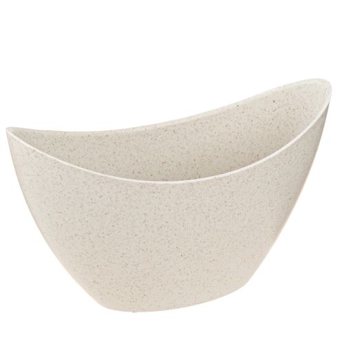 Floristik24 Växtbåt dekorativ skål plast beige 20×9cm H12cm 3st