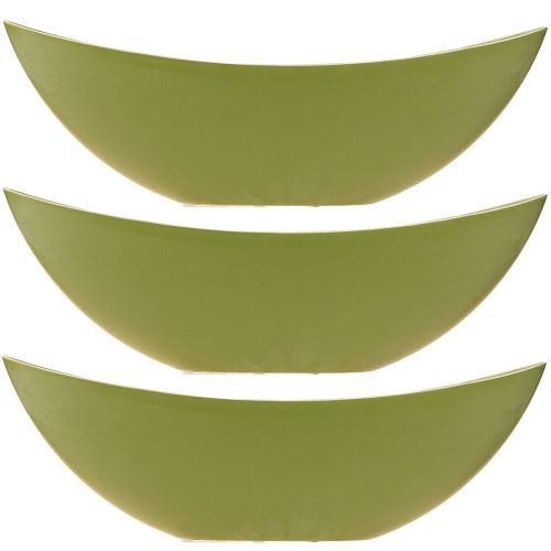 Artikel Växtbåt plast dekorationsskål grön 28×9×9cm 3st