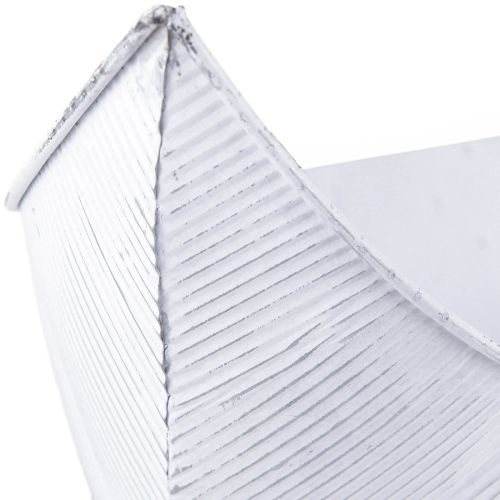 Artikel Plantskål båt metall vit silver 54,5/48/42cm set om 3
