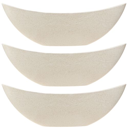 Artikel Växtbåt växtskål beige fläckig L38,5cm 3st