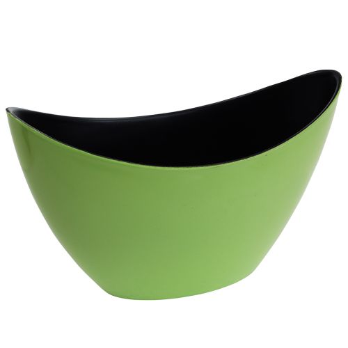 Floristik24 Växtbåt grön dekorativ skål oval 20cmx9cmx12cm