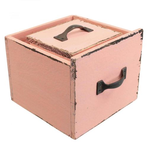 Floristik24 Växtlåda växtlåda trä Peach 12,5/16cm set om 2