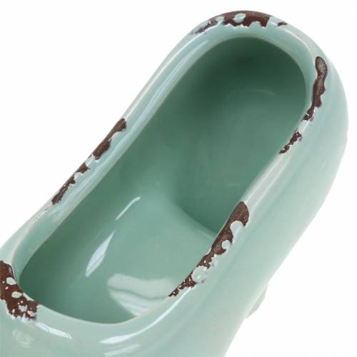 Floristik24 Planter Damskor Keramik Turkos, Grön, Blå Grå Diverse 14 × 5 cm H7cm 6st
