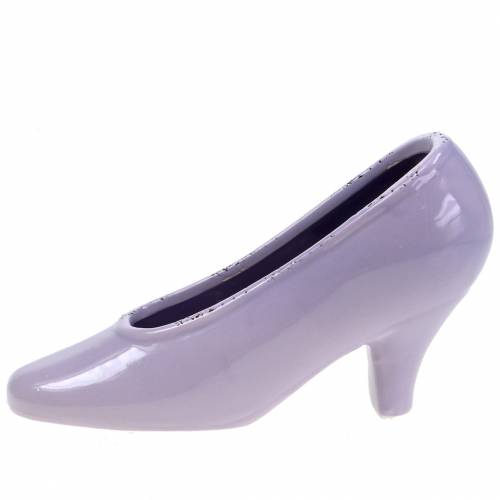 Floristik24 Planter damskor keramisk lila 20 × 6 cm H12cm