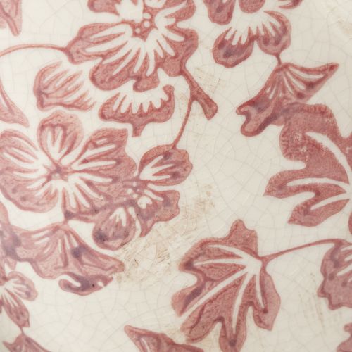 Artikel Dekorativ kruka med handtag, blommig, 21 cm