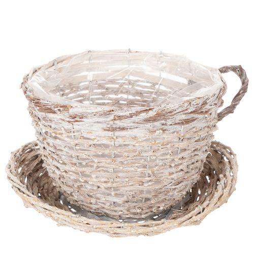 Korgkopp med fatdekoration stor bordsdekoration 34cm köpa | Floristik24.se