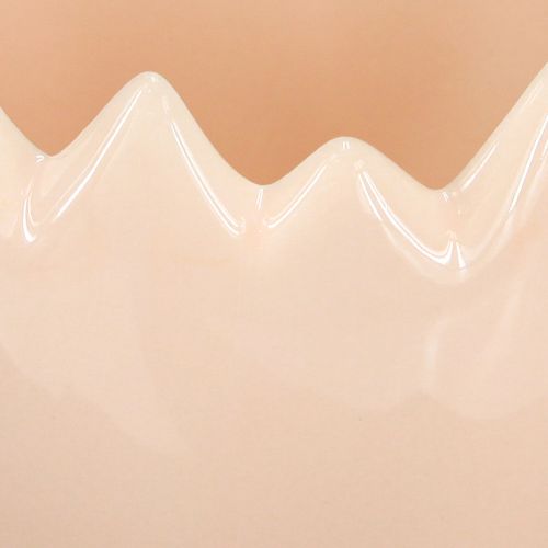 Artikel Äggformad blomkruka med bruten kant för kreativ placering på fönsterbrädor och bord, 9 cm, 3 stycken