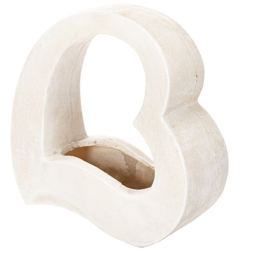 Hjärtformad dekoration för plantering och blomsterarrangemang, öppen design, modern hjärtform, 19 cm | Floristik24.se