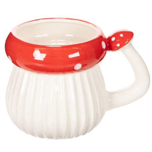 Keramisk mugg med flugsvampmotiv för dekoration, 10 cm köpa | Floristik24.se
