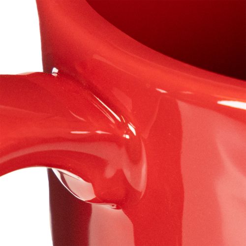 Stor dekorativ kopp med fat, lämplig som kruka, 17 cm | Floristik24.se
