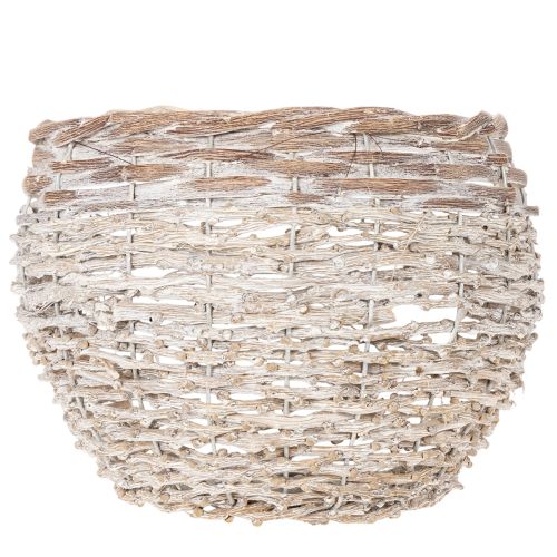 Rund flätad korg, stor dekorativ korg för plantering, 23 cm | Floristik24.se