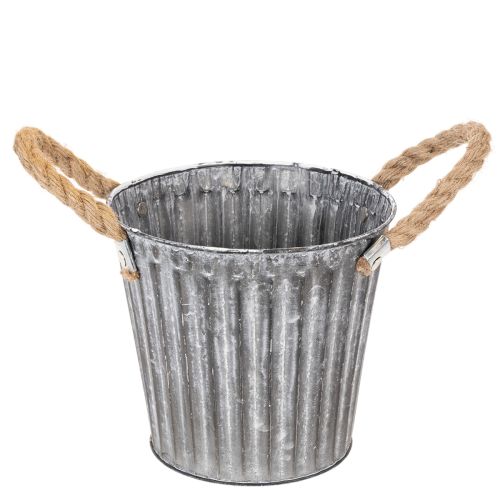 Metallkruka, dekorativ kruka med handtag, planteringsburk, kruka Ø16,5 cm köpa | Floristik24.se