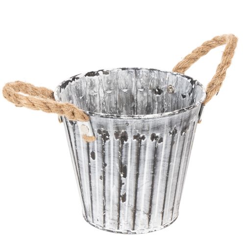 Blomkruka med handtag, metallplanter, dekorativ planteringskruka Ø14,5 cm | Floristik24.se