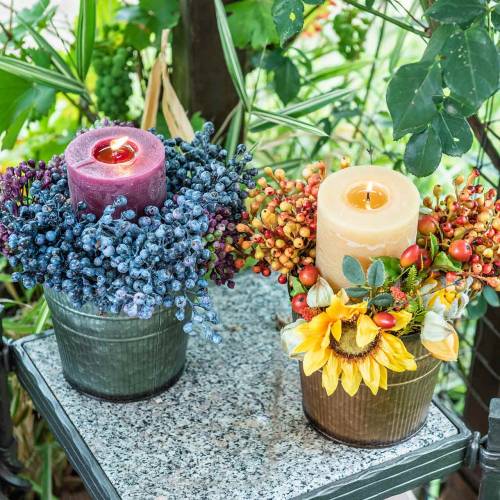 Floristik24 Plantkruka orange, brun, grön Ø13cm H12,5cm set om 3