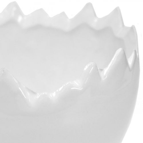 Floristik24 Växtkruka äggskal vit Ø12cm H9cm 2st