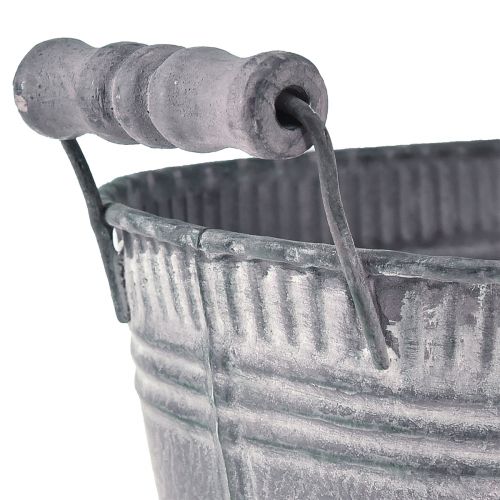 Floristik24 Kruka Oval Blomkruka Metallfot Lila Vit L28cm