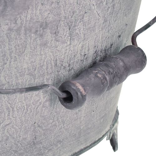 Floristik24 Plantbricka plantering metall blomkruka lila vit H16,5cm