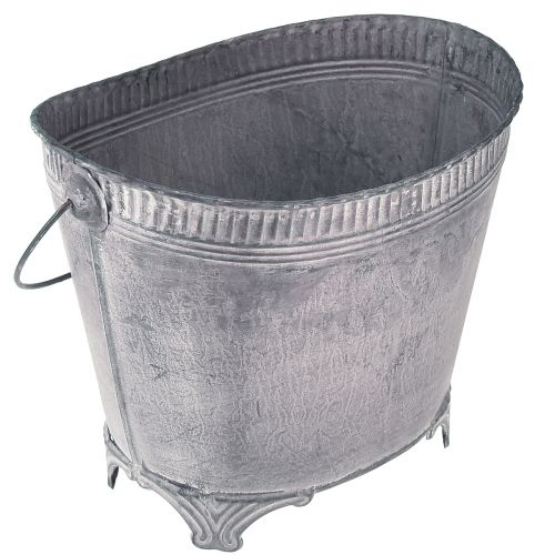 Floristik24 Plantbricka plantering metall blomkruka lila vit H16,5cm
