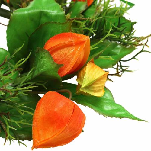 Floristik24 Physalis krans konstgjord orange, grön Ø28cm höstdekoration