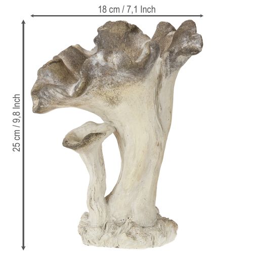 Artikel Svampdekoration gjuten stenfigur trädgårdsdekoration grå 18×16×25 cm