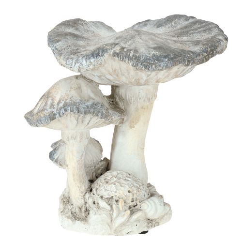 Artikel Svampdekoration gjuten sten grå vitkalkad 21,5×18×22 cm