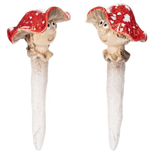 Svampplugg Dekorativ Figur Flicka och Pojke Flugsvamp med Ansikte 13cm 2st köpa | Floristik24.se