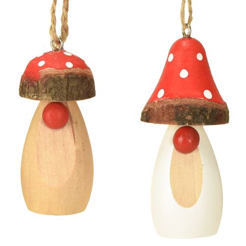 Svamp för upphängning av trä vit, brun assorterad 6,5/8cm 8 st
