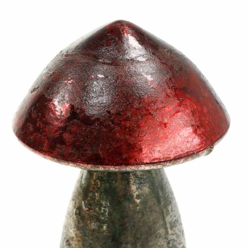 Floristik24 Dekorativ svamp mörkrött glas H13cm