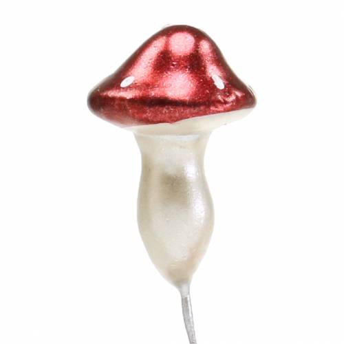 Floristik24 Padsvampar på tråd röd, vit metallic 2cm 48 st