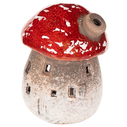 Svamphus Ljushus Dekorativ Figur Flugsvamp med Skorsten 10cm 2st | Floristik24.se