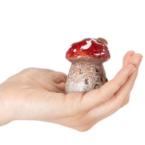 Svamphusdekoration Miniatyr Flugsvamp 6 cm 2 st | Floristik24.se