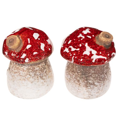 Svamphusdekoration Miniatyr Flugsvamp 6 cm 2 st | Floristik24.se
