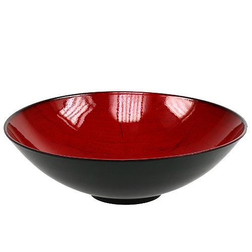 Floristik24 Dekorativ skål rund röd Ø22cm H6,5cm