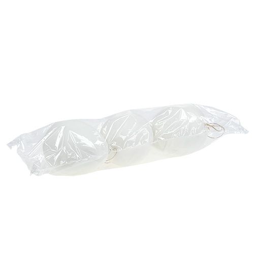 Floristik24 Plastägg för upphängning vitt 15cm 3 st